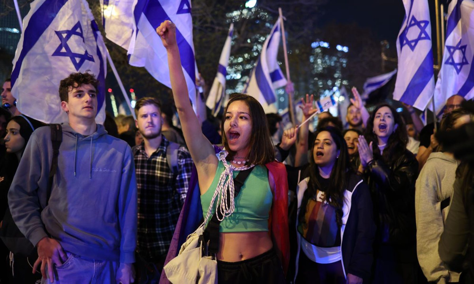 cropped Protest by Israelis